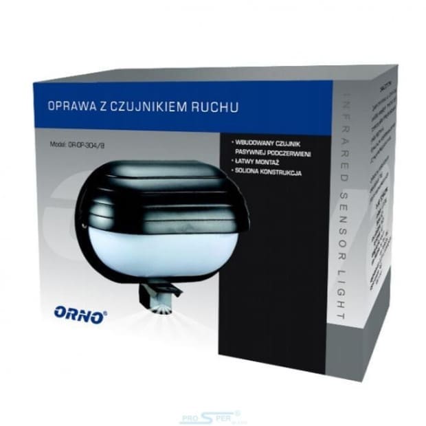 lampa z czujką ruchu orno