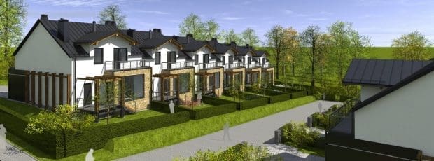 osiedle domków w zabudowie szeregowej