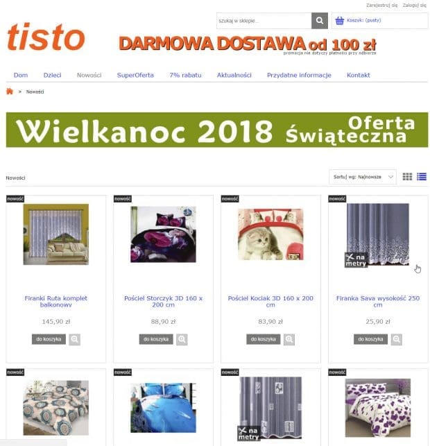 sklep wystrój okien dodatki