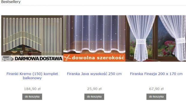 sklep z firanami