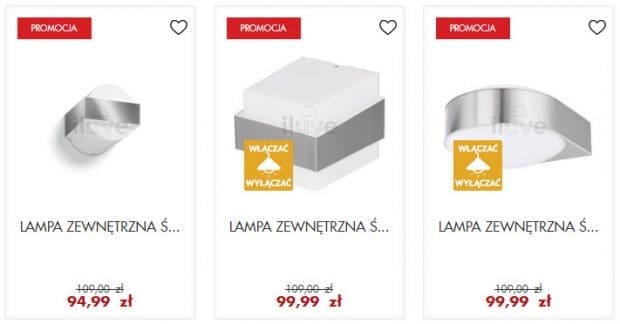 sklep oświetlenie nowe lampy promocje