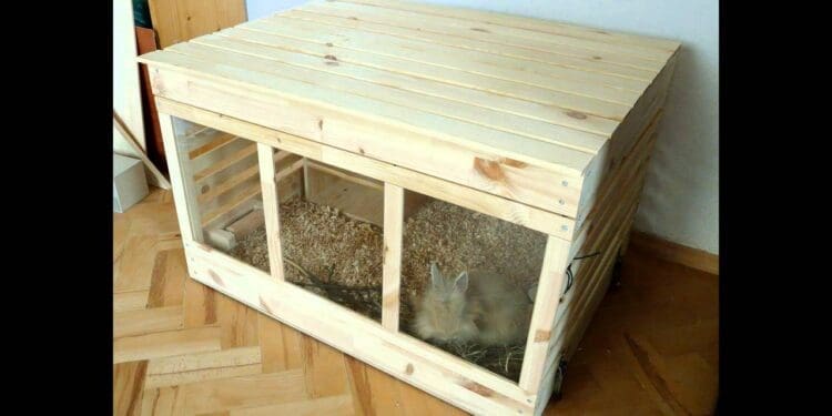 klatka dla królika z palet