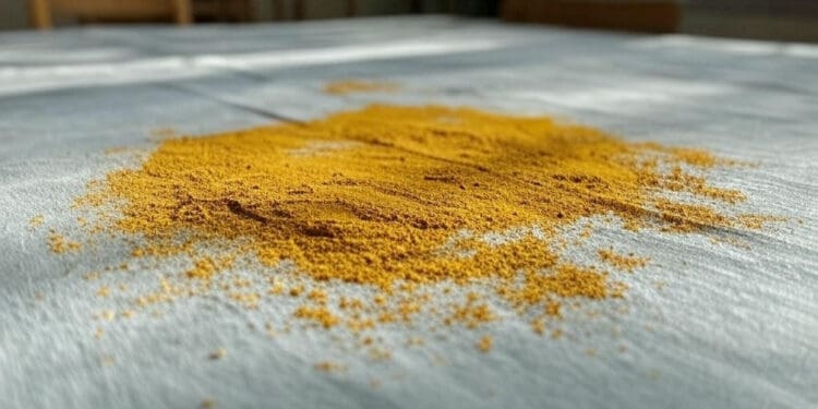plamy z kurkumy