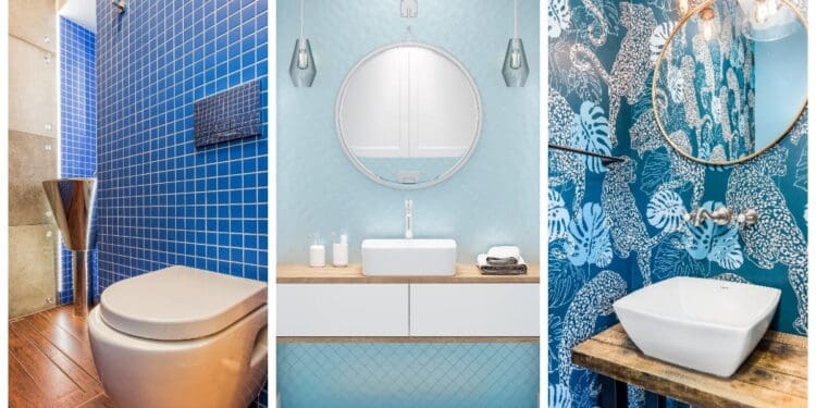 niebieska łazienka