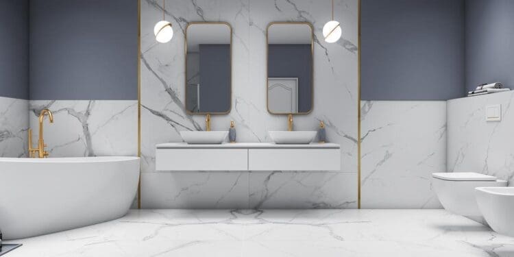 Płytki imitujące marmur