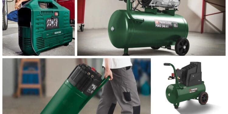 kompresor bezolejowy parkside