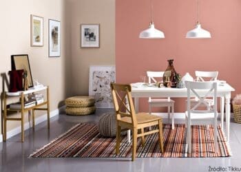 Łączenie dwóch kolorów ścian w pokoju